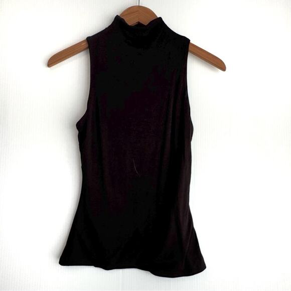 🆕 Naked Wardrobe sleeveless mockneck tank top black NWT size medium - Picture 1 of 9
